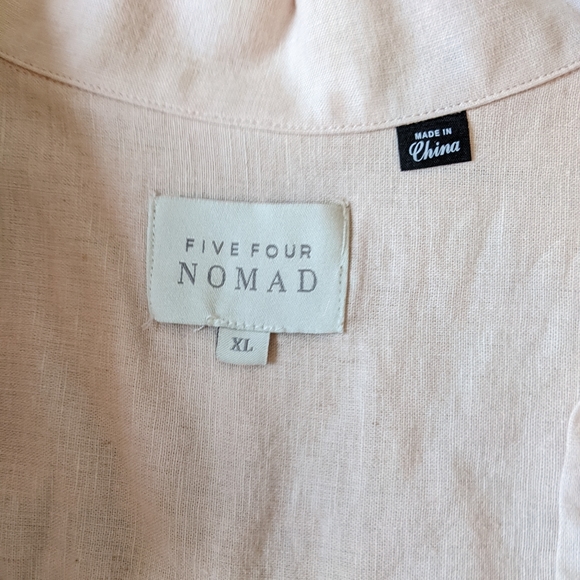 Five Four Nomad linen blend lagenlook button down shirt NWT size XL - Picture 4 of 5